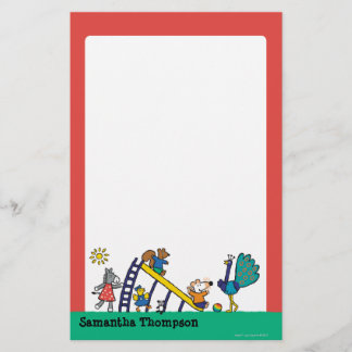 Maisy auf dem Spielplatz mit Freunden Briefpapier