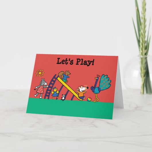 Maisy auf dem Spielplatz mit Freunden Karte (Vorderseite)