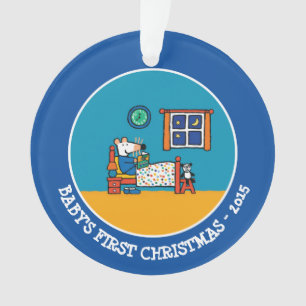 Maisy bereit zu den Bett-Blau-Pyjamas Ornament