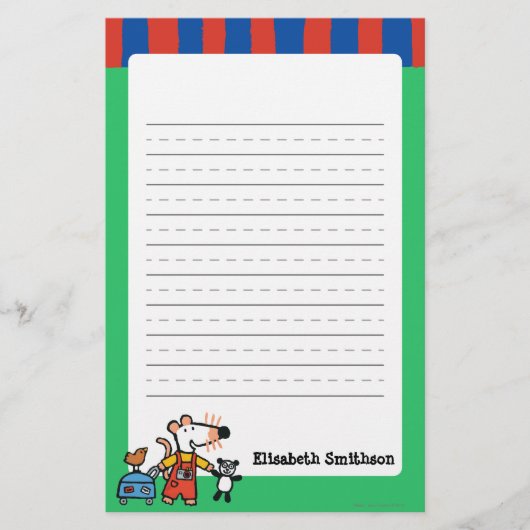 Maisy bereit zu den Ferien mit Gepäck Briefpapier (Vorderseite)