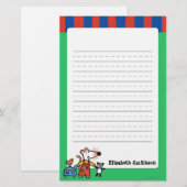 Maisy bereit zu den Ferien mit Gepäck Briefpapier (Vorne/Hinten)