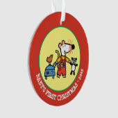 Maisy bereit zu den Ferien mit Gepäck Ornament (Vorderseite)