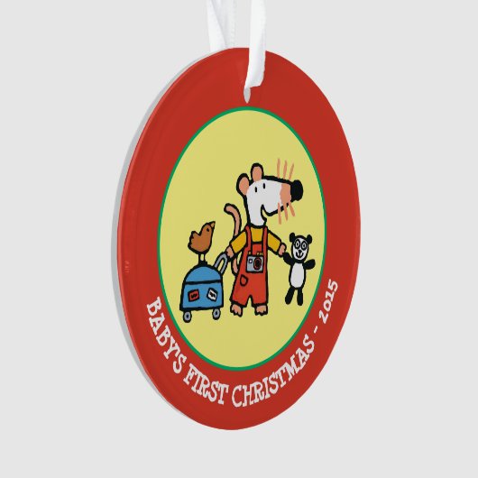 Maisy bereit zu den Ferien mit Gepäck Ornament (Vorderseite)