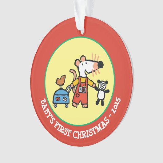 Maisy bereit zu den Ferien mit Gepäck Ornament (Vorderseite)