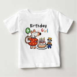 Maisy Birthday Girl, 4 Jahre alt Baby T-shirt