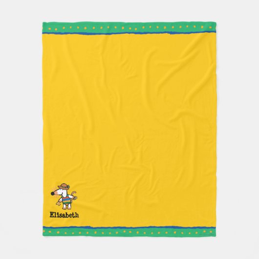 Maisy, die Muscheln am Strand sammelt Fleecedecke (Vorderseite)