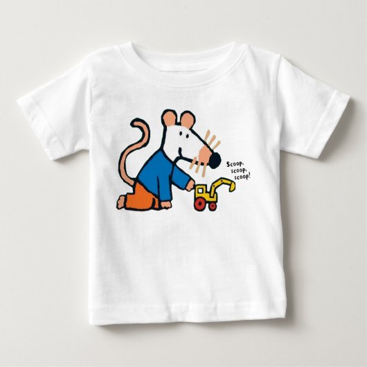 Maisy Excavator Digger Scoop Baby T-shirt (Vorderseite)