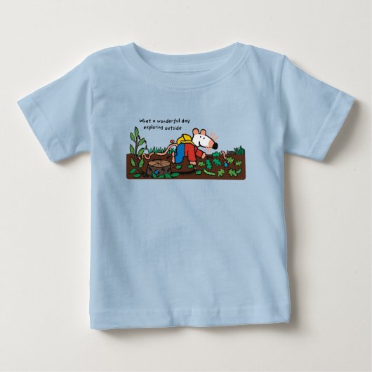 Maisy Explores Outside with Bugs Baby T-shirt (Vorderseite)