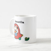 Maisy fährt ein niedliches rotes Auto Kaffeetasse (Vorderseite Links)