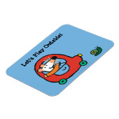 Maisy fährt ein Niedliches rotes Auto Magnet (Linke Seite)