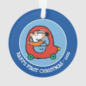 Maisy fährt ein Niedliches Rotes Auto Ornament (Rückseite)