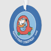 Maisy fährt ein Niedliches Rotes Auto Ornament (Vorderseite)