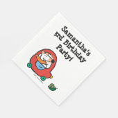 Maisy fährt ein Niedliches rotes Auto Serviette (Ecke)