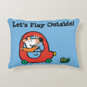 Maisy fährt ein Niedliches rotes Auto Zierkissen (Vorderseite)