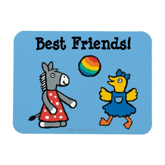 Maisy in Preschool with Friends on Playground Magnet (Horizontal)