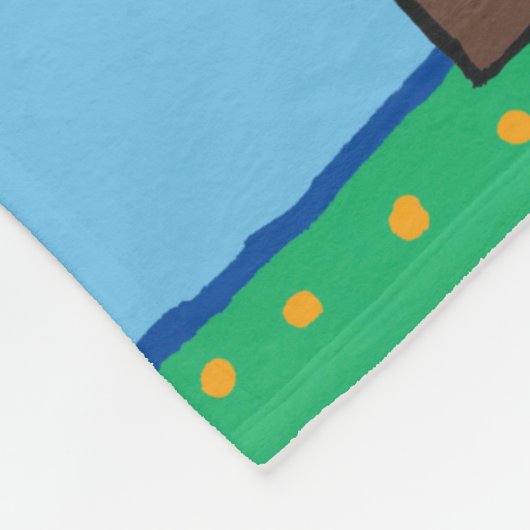 Maisy liest ihr Bibliotheks-Buch draußen Fleecedecke (Ecke)