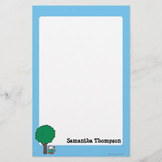 Maisy liest ihr Bibliotheksbuch draußen Briefpapier