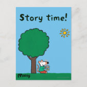 Maisy liest ihr Bibliotheksbuch im Freien Postkarte (Vorderseite)