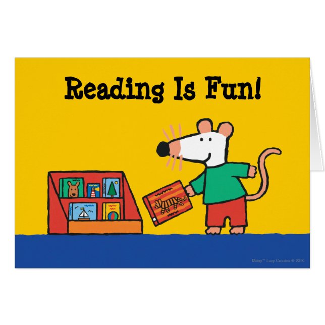 Maisy mit Bibliotheks-Büchern (Vorderseite (Horizontal))