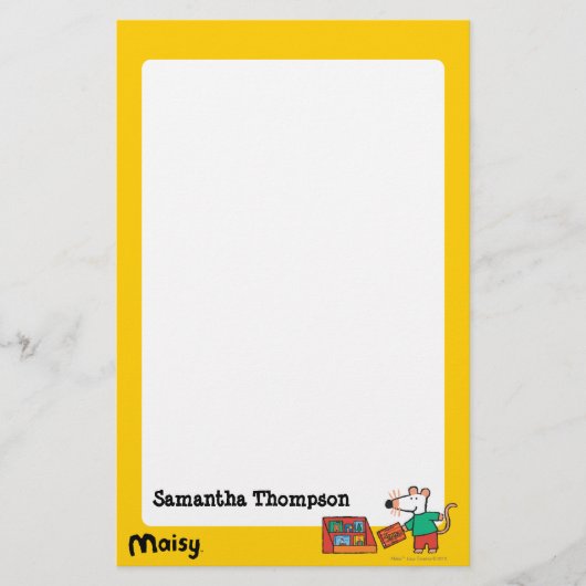 Maisy mit Bibliotheks-Büchern Briefpapier (Vorderseite)