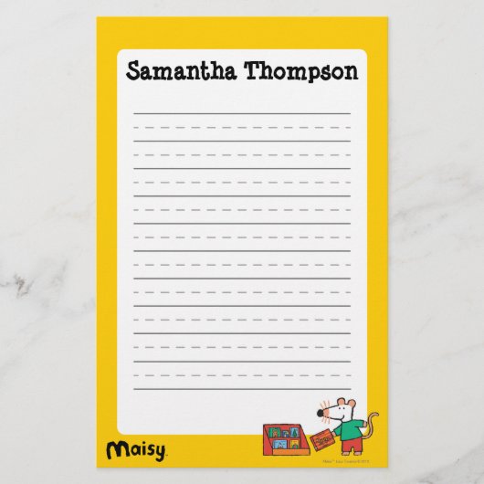 Maisy mit Bibliotheks-Büchern Briefpapier (Vorderseite)