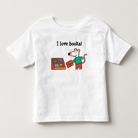 Maisy mit Bibliotheks-Büchern Kleinkind T-shirt (Vorderseite)