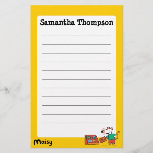Maisy mit Bibliotheksbüchern Briefpapier (Vorderseite)