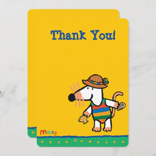 Maisy mit Muschel-Geburtstag Einladung (Vorne/Hinten)