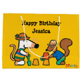 Maisy mit Muschel-Geburtstag Große Geschenktüte (Rückseite)