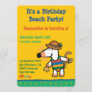 Maisy mit Muscheln zum Geburtstag Einladung