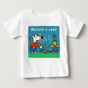 Maisy Nature ist fein, weißer Text Baby T-shirt