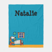 Maisy Ready für Bed Blue Pajamas Fleecedecke (Vorderseite)