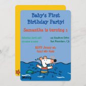 Maisy schwimmt am Geburtstag Einladung (Vorne/Hinten)