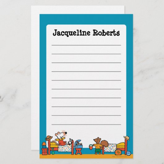 Maisy und Cyril gehen auf Ferien-Szene Briefpapier (Vorne/Hinten)