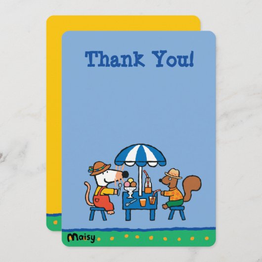 Maisy und Cyril zum Geburtstag Einladung (Vorne/Hinten)