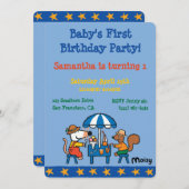 Maisy und Cyril zum Geburtstag Einladung (Vorne/Hinten)