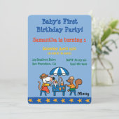 Maisy und Cyril zum Geburtstag Einladung (Stehend Vorderseite)