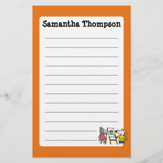 Maisy und Dotty Farbe an der Vorschule Briefpapier (Vorderseite)