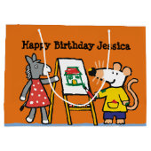 Maisy und Dotty Farbe an der Vorschule Große Geschenktüte (Rückseite)