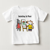 Maisy und Dotty Paint in der Vorschule Baby T-shirt (Vorderseite)
