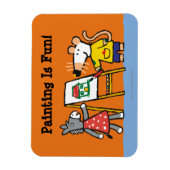 Maisy und Dotty Paint in der Vorschule Magnet (Vertikal)