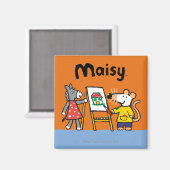 Maisy und Dotty Paint in der Vorschule Magnet (Vorderseite/Rückseite)