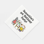 Maisy und Dotty Paint in der Vorschule Serviette (Ecke)