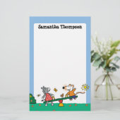 Maisy und Dotty Seesaw am Spielplatz Briefpapier (Stehend Vorderseite)