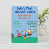 Maisy und Dotty Seesaw am Spielplatz Einladung (Stehend Vorderseite)