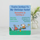 Maisy und Dotty Seesaw am Spielplatz Einladung (Stehend Vorderseite)