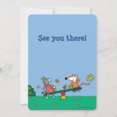 Maisy und Dotty Seesaw am Spielplatz Einladung (Rückseite)