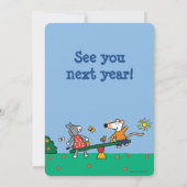 Maisy und Dotty ständiges Schwanken am Spielplatz Dankeskarte (Rückseite)