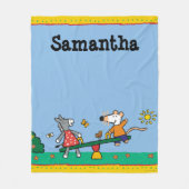 Maisy und Dotty ständiges Schwanken am Spielplatz Fleecedecke (Vorderseite)