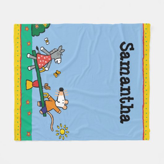 Maisy und Dotty ständiges Schwanken am Spielplatz Fleecedecke (Vorderseite (Horizontal))